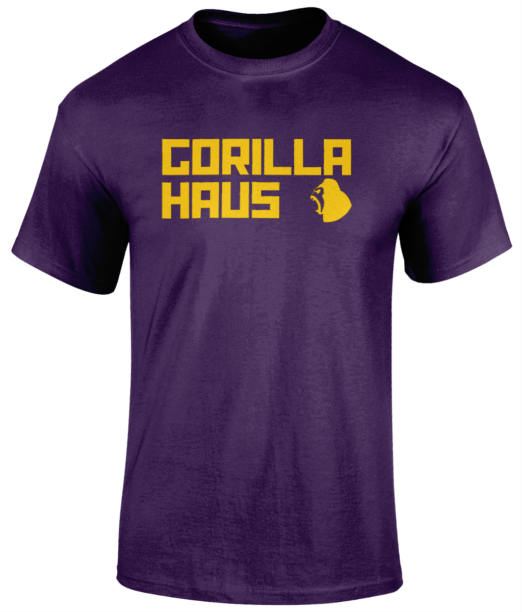 PURPLE Gorilla Haus Mixed Martial Arts slogan T-shirt
