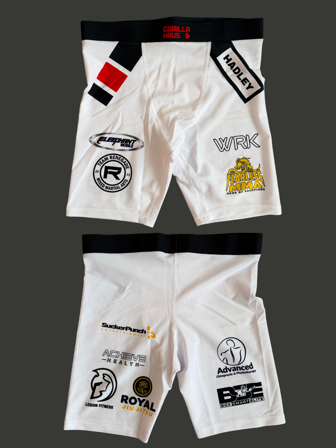 White Kong Jake Hadley Custom fight Shorts