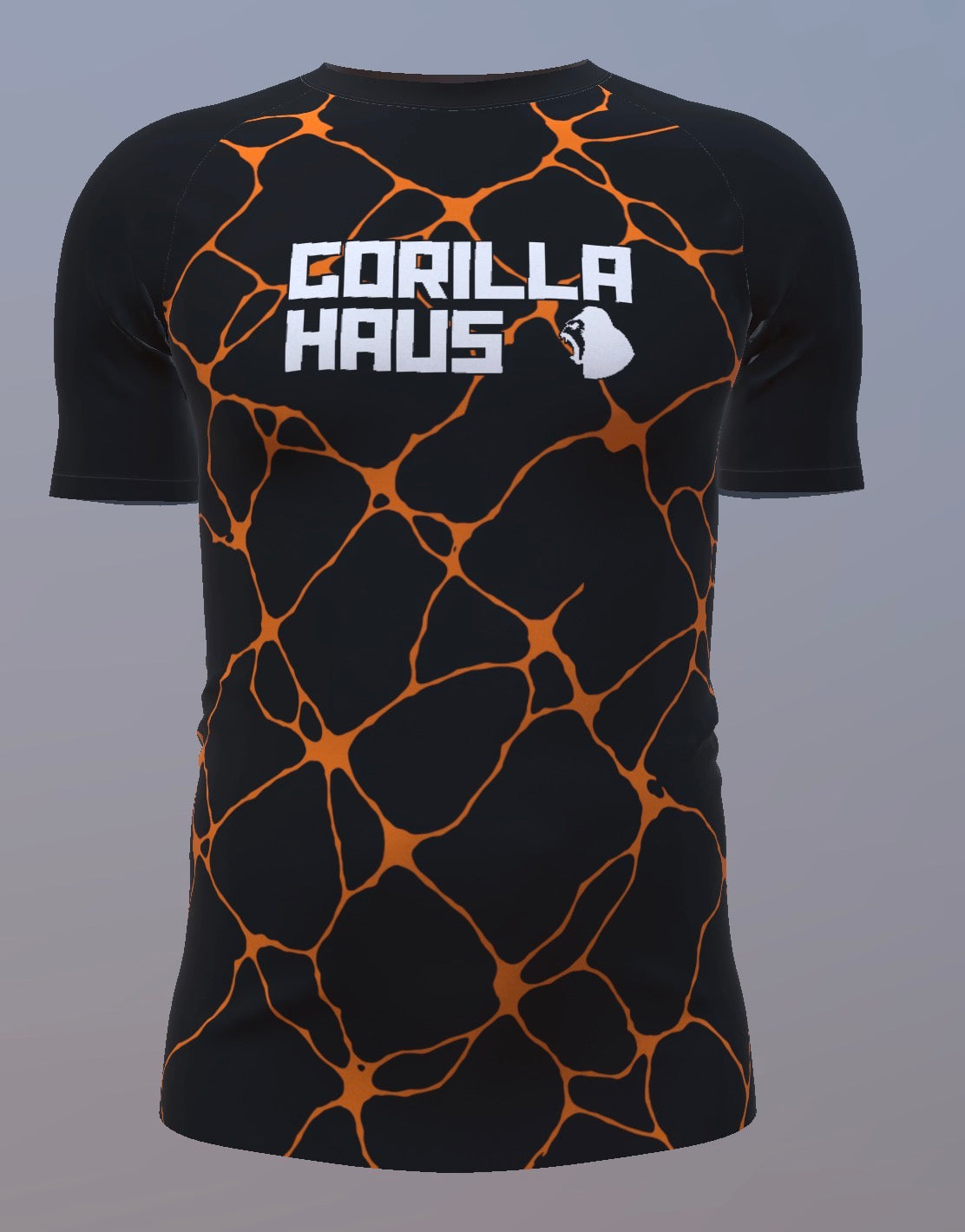 Volcanic Marble - Black and Orange - Customisable Template kit