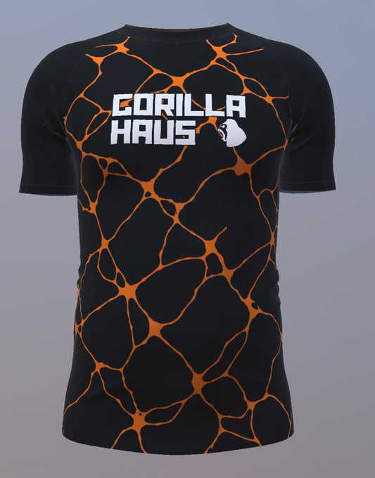 Volcanic Marble - Black and Orange - Customisable Template kit