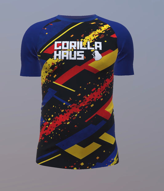 Red, black, yellow and blue - Violent by Design - Customisable Template kit