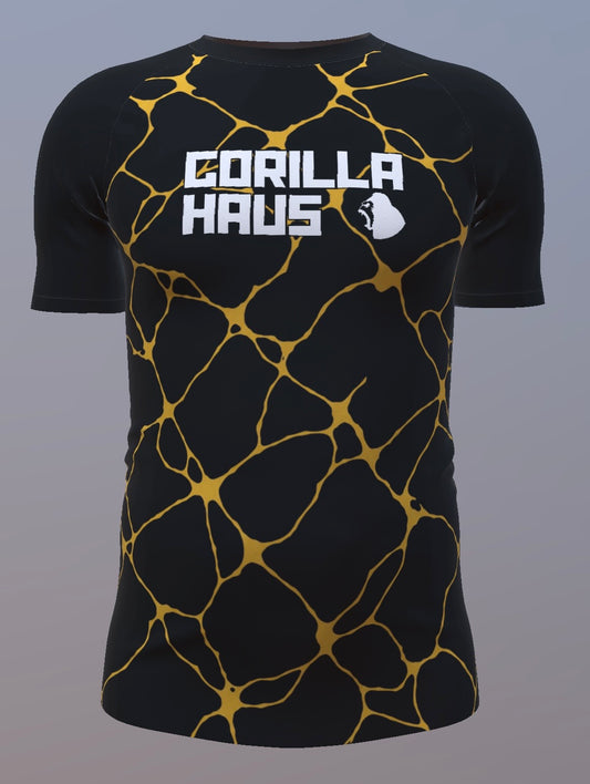 Volcanic Marble - Black and Gold - Customisable Template kit