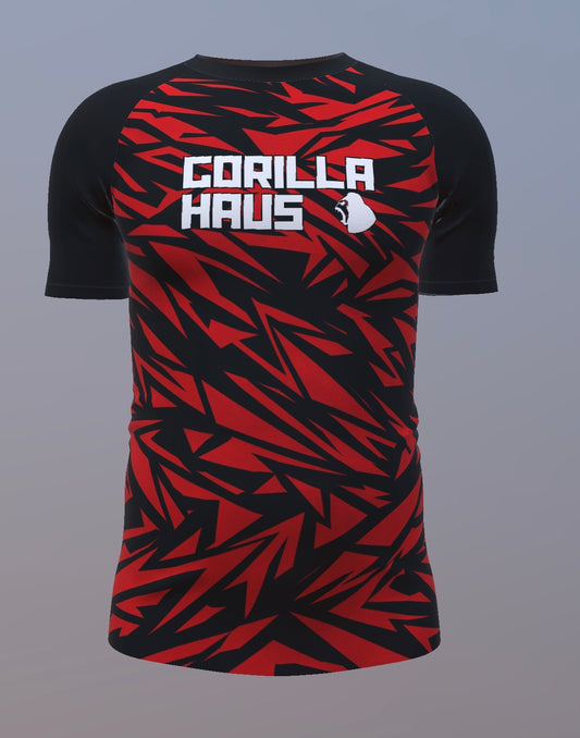 Broken Glass - Red and Black - Customisable Template kit