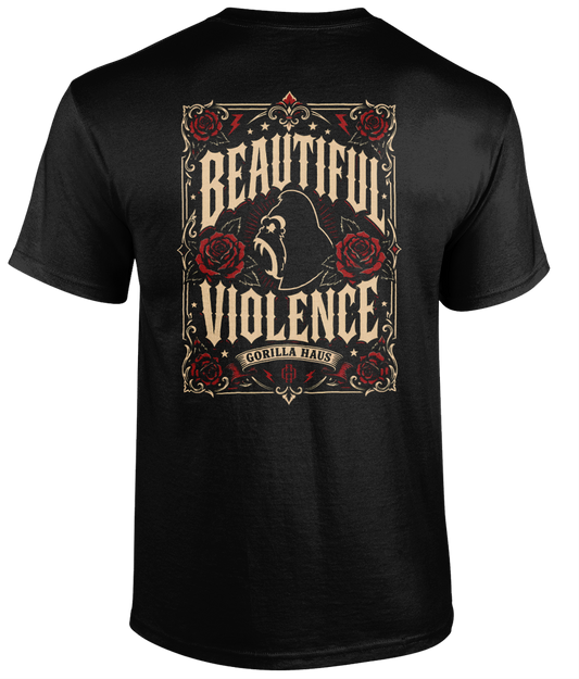 Beautiful Violence MMA T-Shirt | Black Graphic Tee |