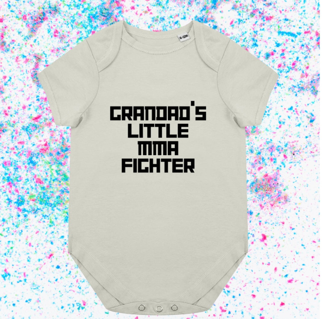 Grandad’s little MMA fighter- Baby Romper Vest - Ideal for any MMA baby