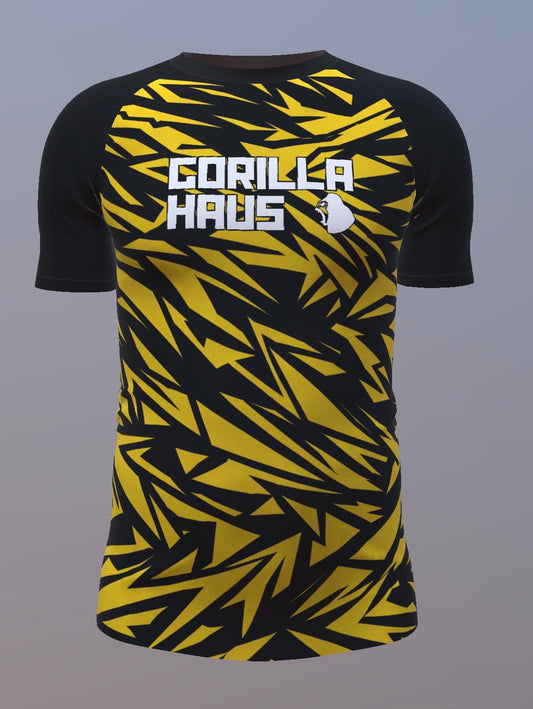 Broken Glass - Black and Yellow - Customisable Template kit