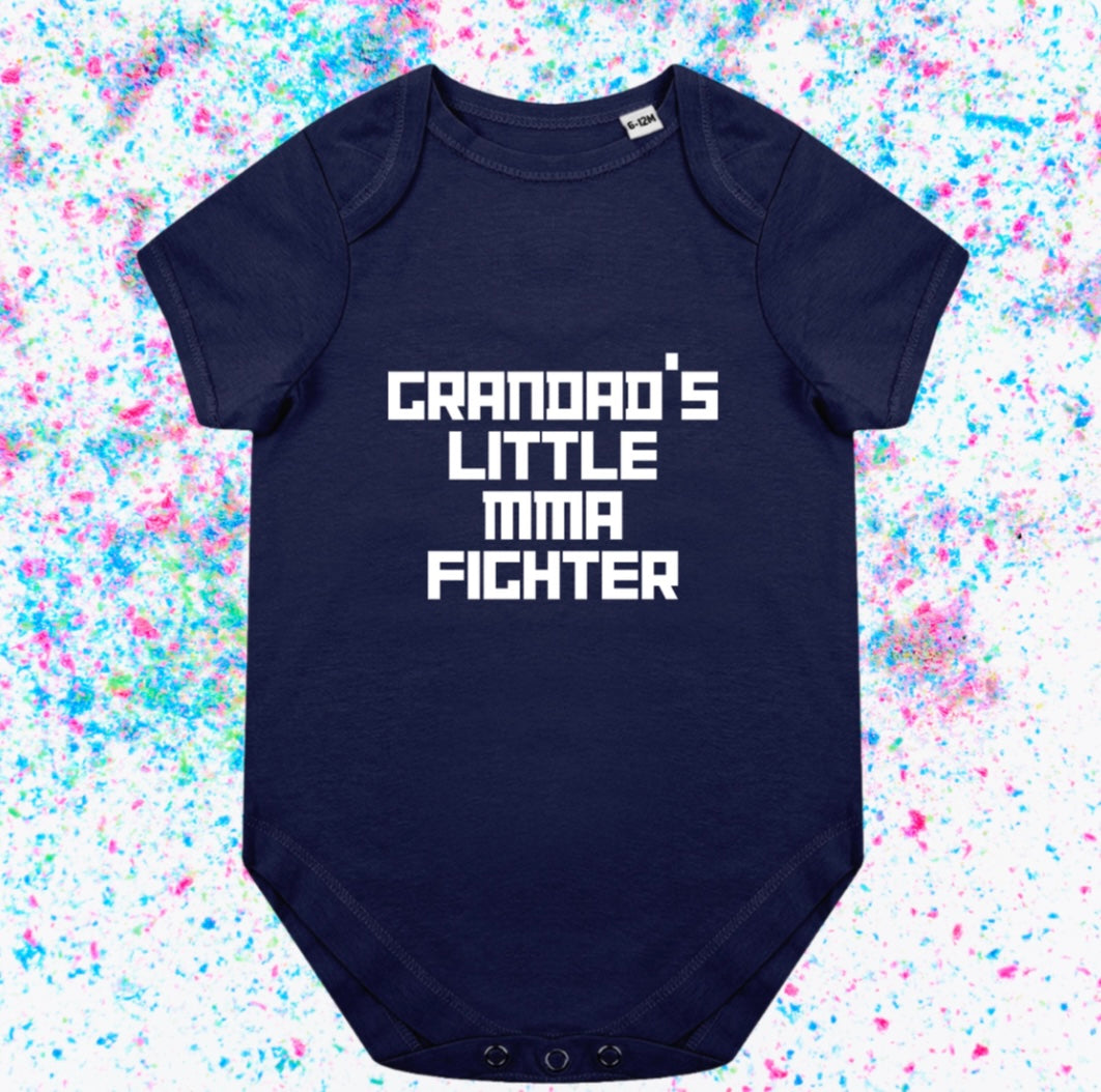 Grandad’s little MMA fighter- Baby Romper Vest - Ideal for any MMA baby