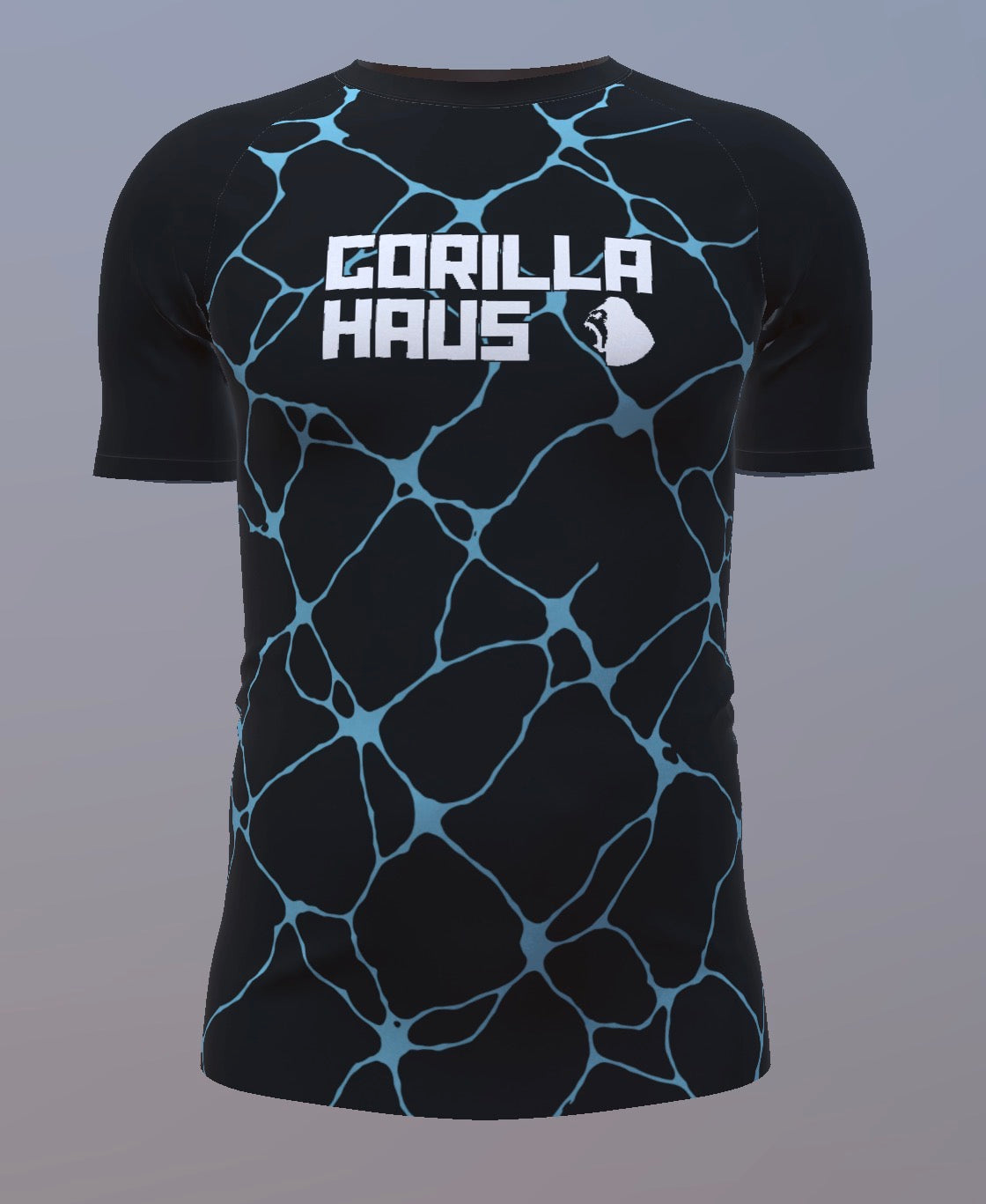 Volcanic Marble - Black and Blue - Customisable Template kit