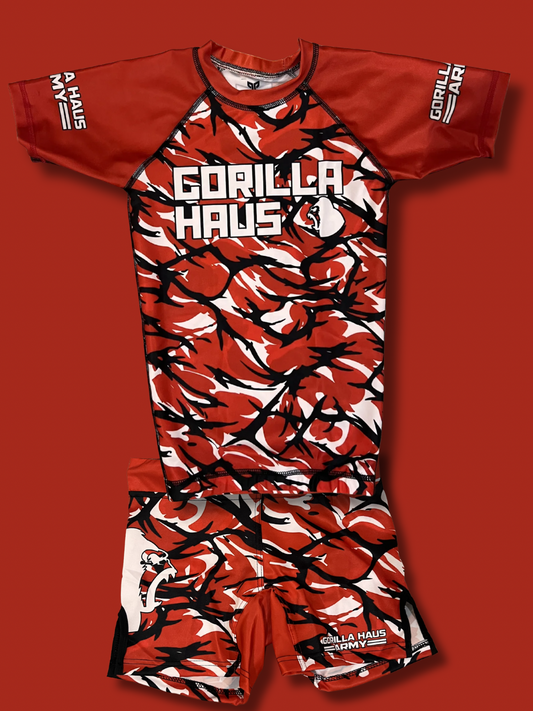 Gorilla Haus Army - Red white and Black- Training kit