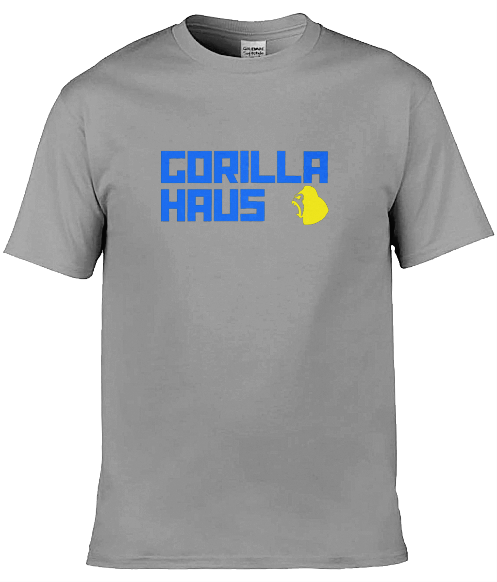 Gorilla Haus OG (Light Blue/Yellow) logo tee